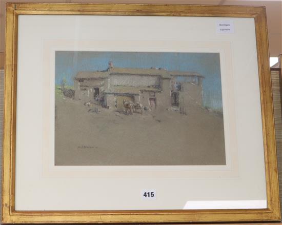 Nancy Jane Burton (1891-1972), pastel, In The Hills, signed, 25 x 36cm